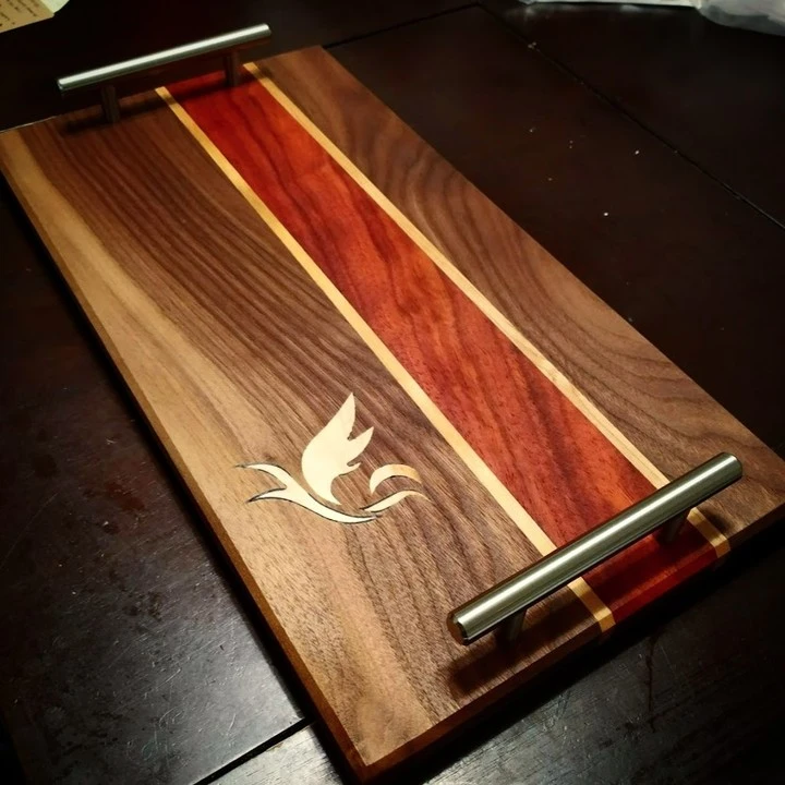 Cutting Board with Bird Inlay - CNC Woodworking